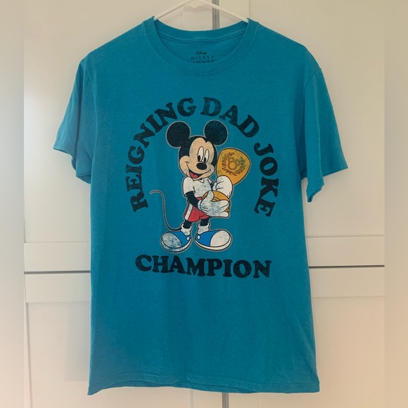 Mickey Mouse Dad Joke Shirt sz S (34/36) - Picture 1 of 7